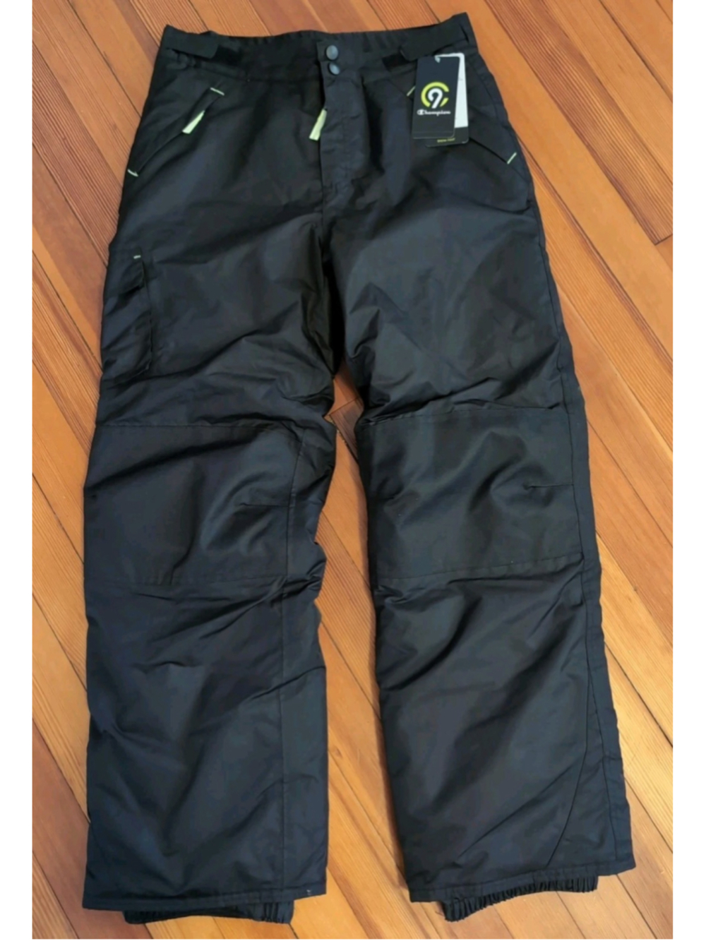 Champion Snow Pants Youth XL 14-16 Black Ski Insulated Winter Kids Boys Girls